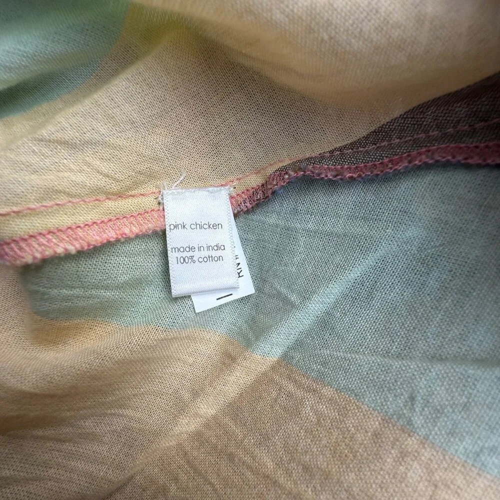 PINK CHICKEN Sterralda Maxi Dress Womens XS Rainbow Stripe Tie Back Sundress - Picture 7 of 9